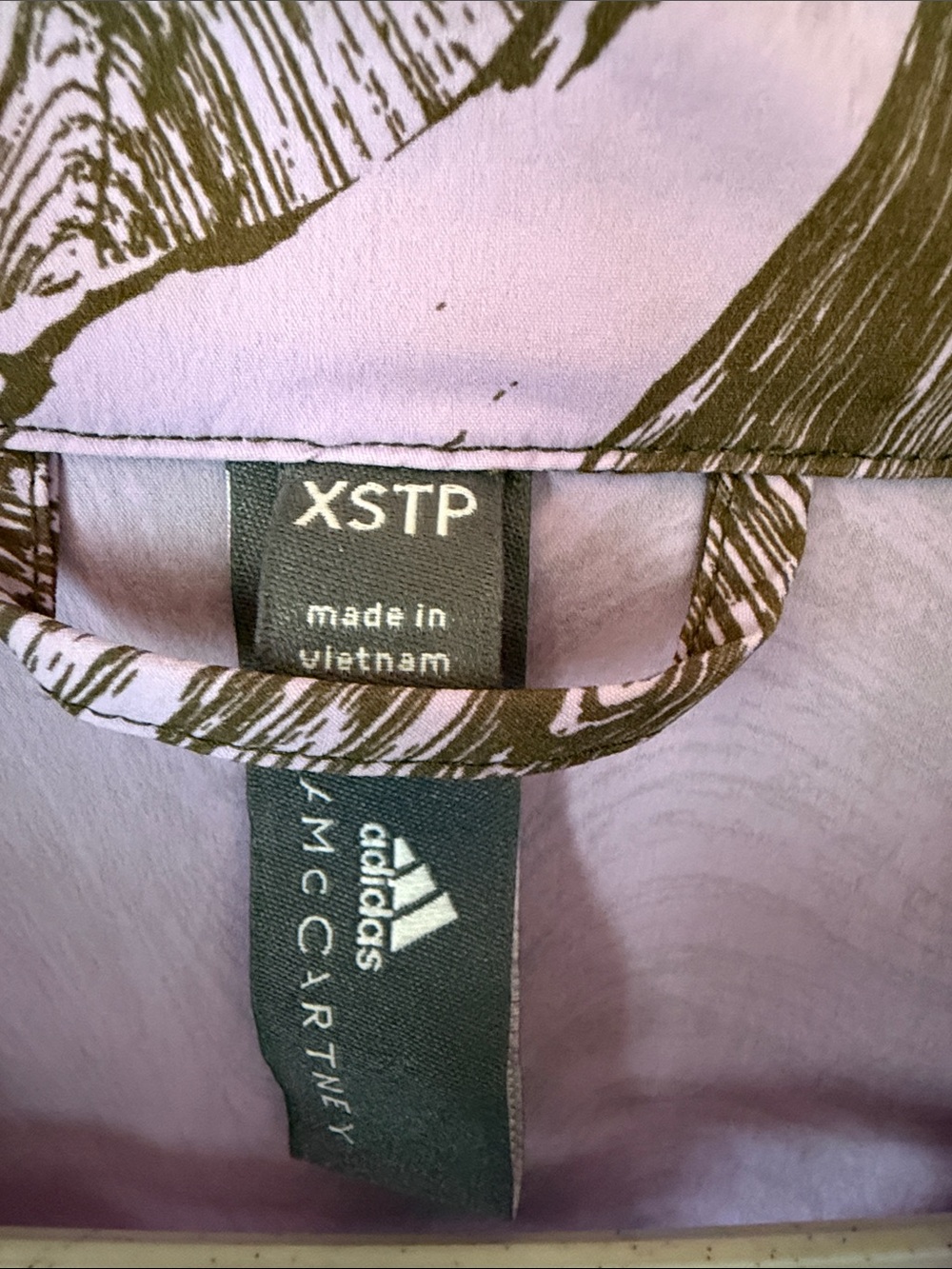 adidas by Stella McCartney TrueCasuals Moiré Wood Print Woven Track Jacket - Picture 9 of 9